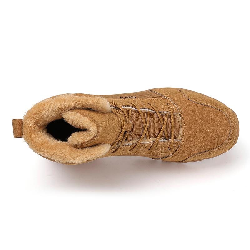 High-quality Men's Snow Boots Warm Plush Winter Boots Shoes Outdoor Snow Boots Non-slip Platform Shoes