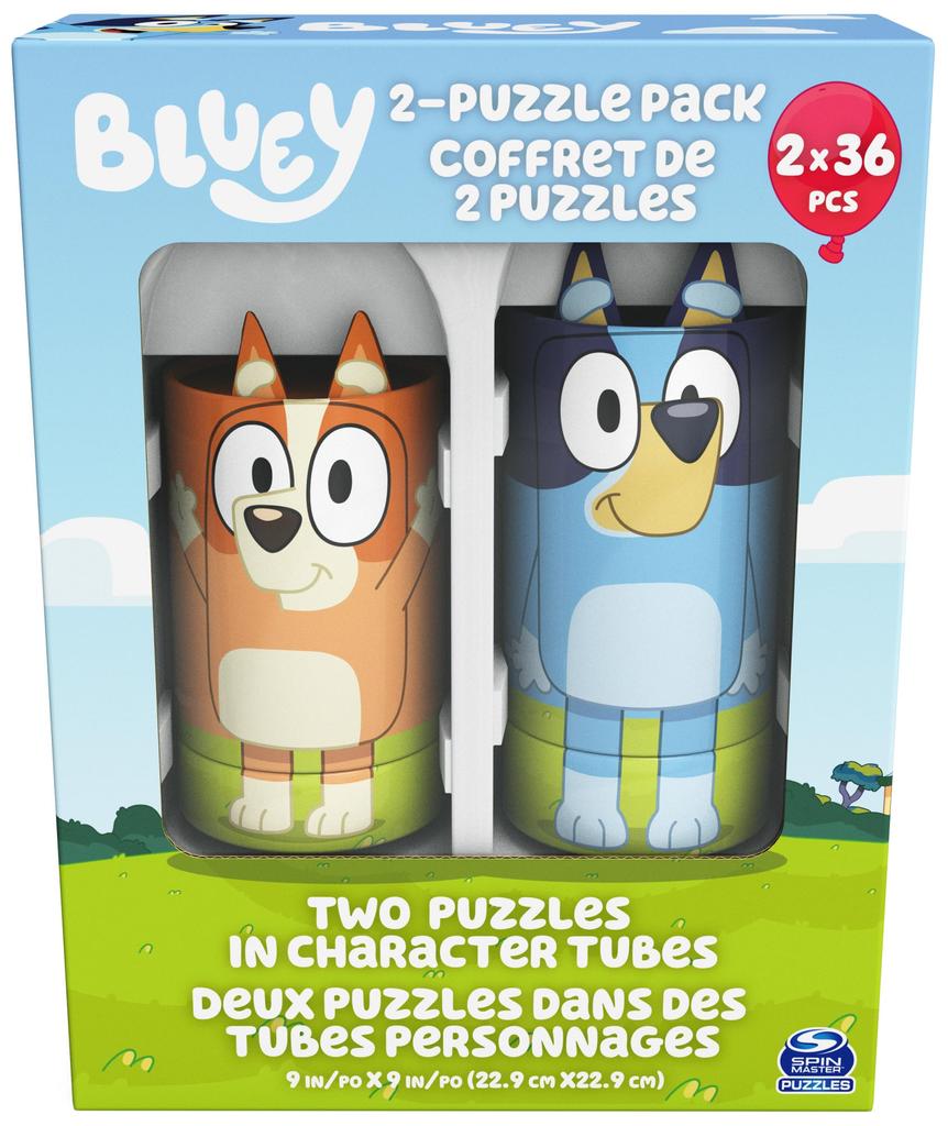 Spin Master Games Bluey Puzzle 2-Pack 36-Piece Kids Puzzle by Bluey Toys, Preschool Puzzle for Ages 3 and Up