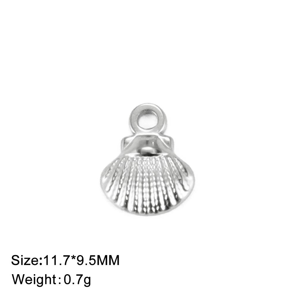 Teamer 3pcs/Lot Shell Charms For Jewelry Gold Color Stainless Steel Pendant For Necklace Earrings DIY Making Fashion Accessories