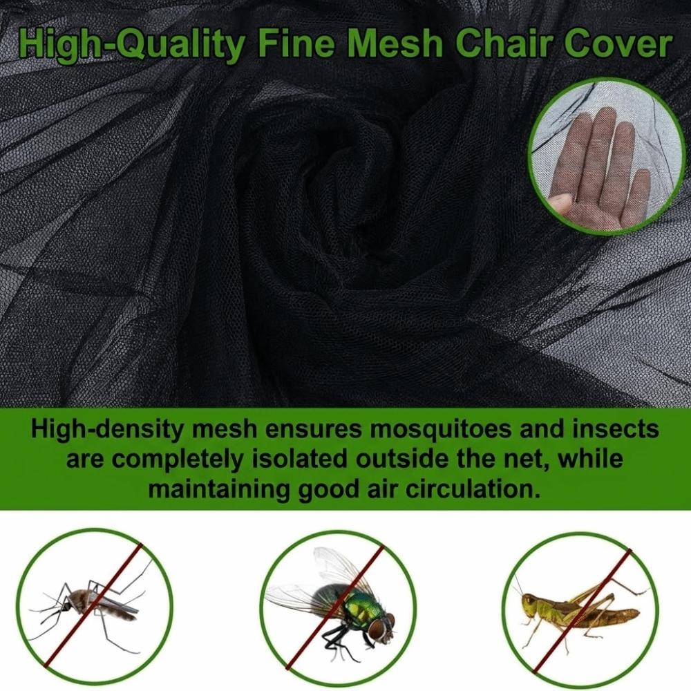 Waterproof Roof Mosquito Net Swing Rocking Chair Smooth Zipper Mesh Tent Netting  Fishing
