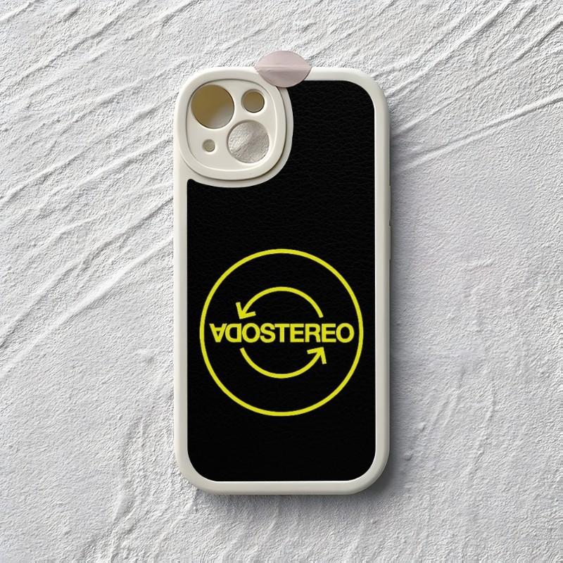 SODA STEREO Band Phone Case For Iphone 15 14 12 13 Pro Max 11 Mini X Xr Xs Puls Lambskin Silicone Cover
