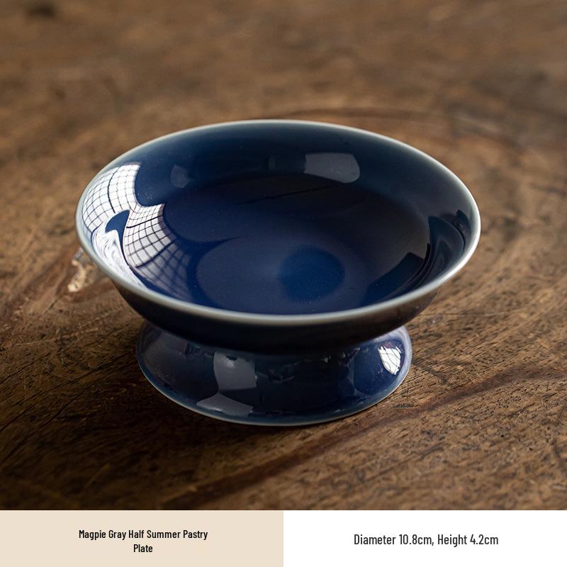 Elegant Ceramic High-Footed Fruit and Pastry Display Plate