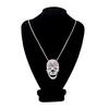 Skull Necklace Vintage European Jewelry Hollow Crystal Long Sweater Chain Pendant Skull Necklace