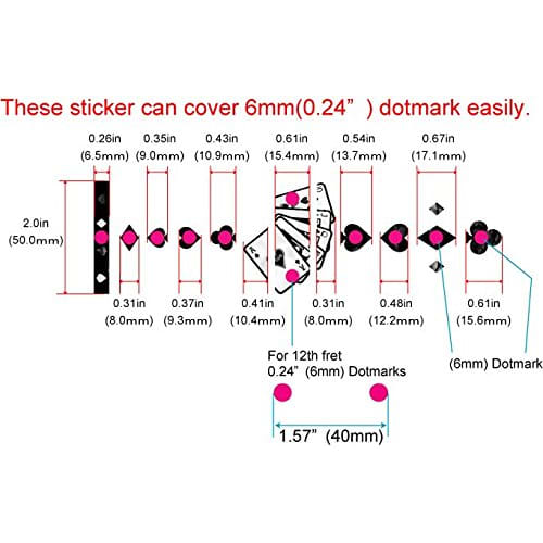 Inlaystickers Jockomo Playing Cards (Playing Cards) / White Pearl Guitar Inlay Stickers