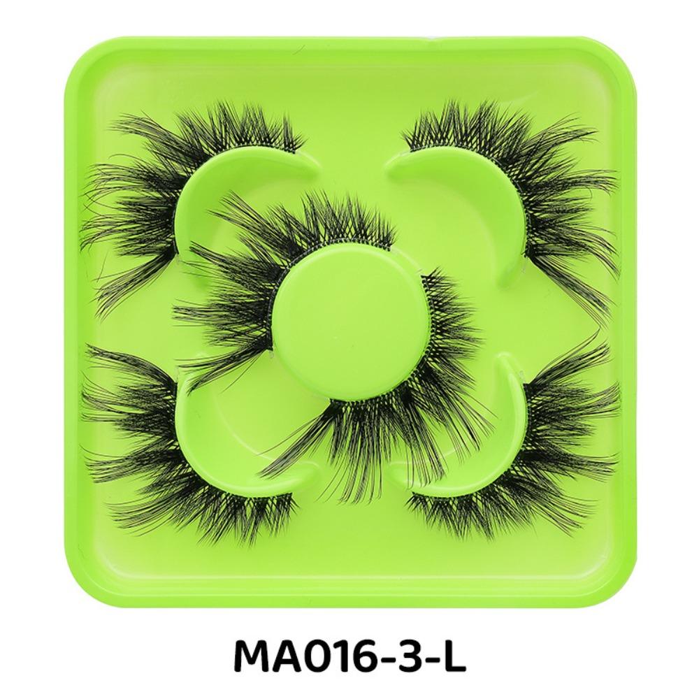 

3Pair DIY 3D False Eyelashes With Jelly Glue Strips Lash Clusters Fake Lashes Makeup Supplies