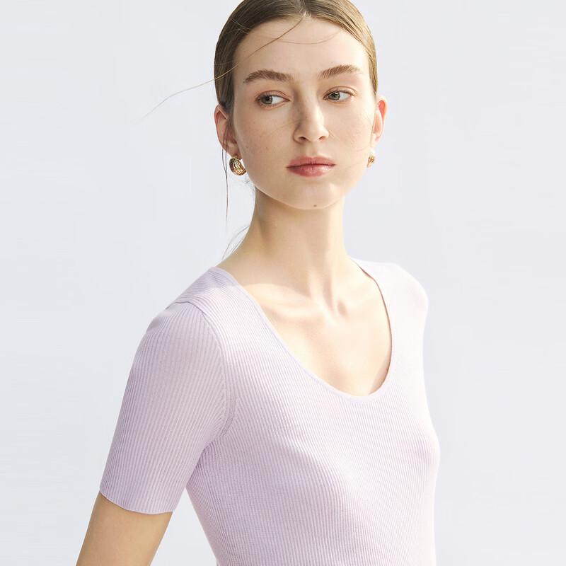 Langzi Round Neck Short Sleeve Knit Top