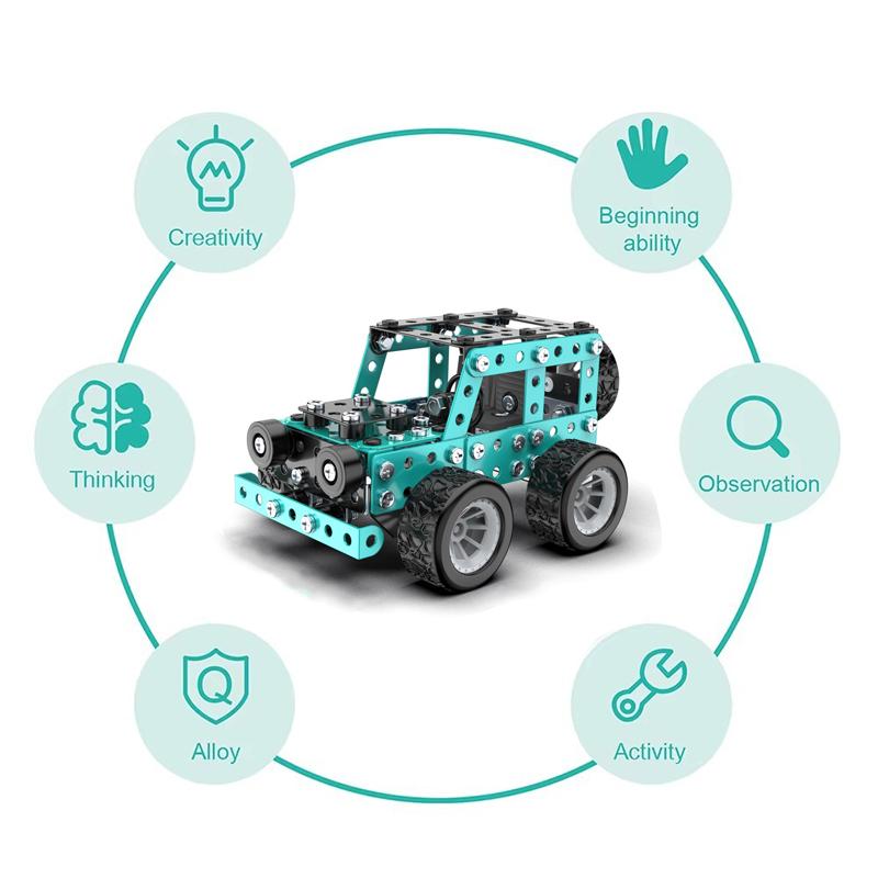Stem Constructing Toys Ideal For Boys Age 8+Off-road Vehicle Series KidsMetal Building Learning-Focused Blocks