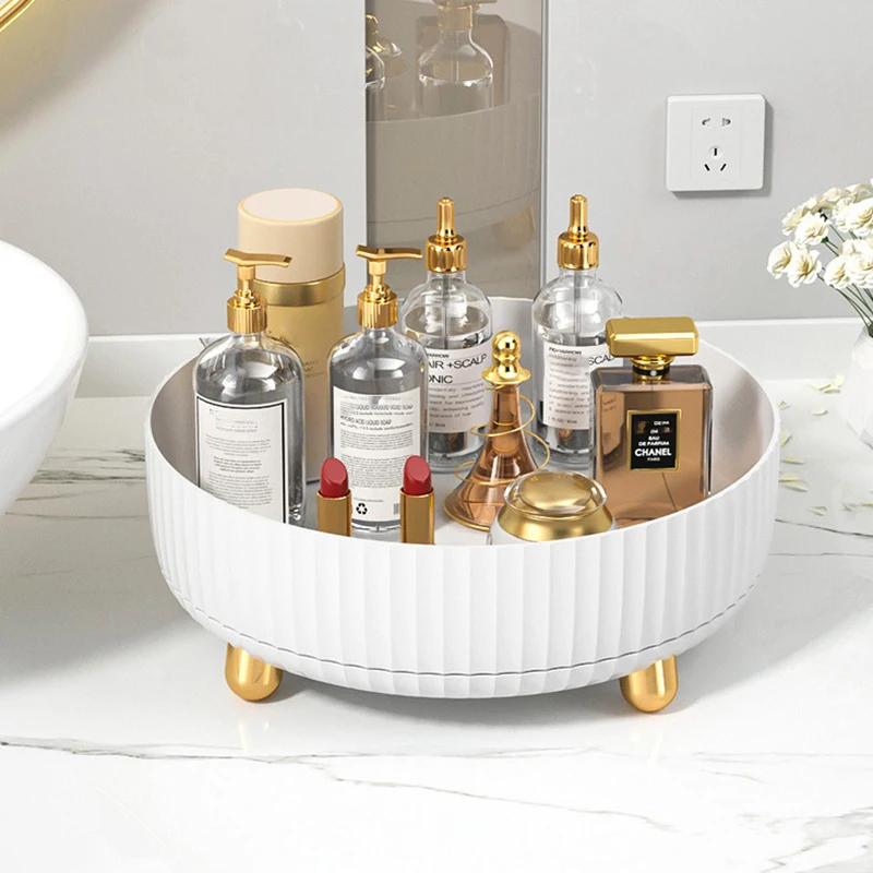 360 Degree Rotating Anti Slip Spice Rack Kitchen Seasoning Storage Rack Rotating Storage and Skincare Cosmetics Storage Rack