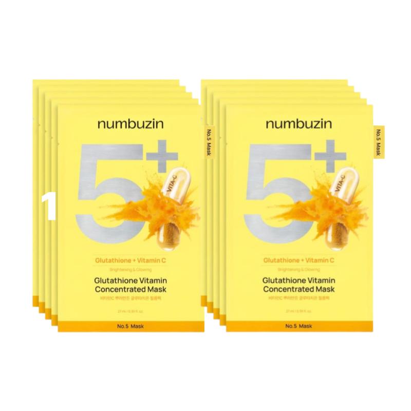 

numbuzin (cosmetic brand) No.5 Vitamin C Glutathione Spray-Formed Film Mask Brightening Care 10 Sheets
