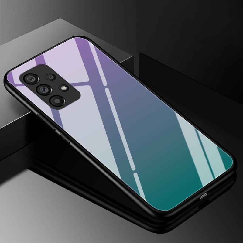 Gradient Tempered Glass Case For Samsung Galaxy S23 S22 Ultra S21 FE S20 S10 5G S10e S8 S9 Plus S7 Edge Protective Glass Cover