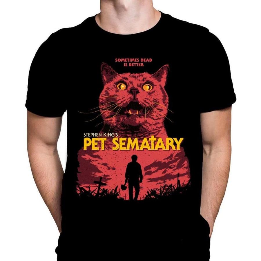 Wild Star Hearts Кладбище домашних животных Мужская футболка Хэллоуин Готический Хоррор Принт, Черная Графическая Футболка, Футболка с Постером Фильма S
