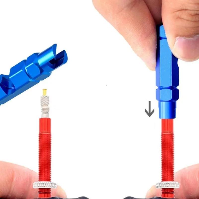 Bicycle Valve Repair Tools Multifunctional Road MTB Bike Nozzles Tube Core Wrench Tire Removal Tool for Schrader/Presta Valve