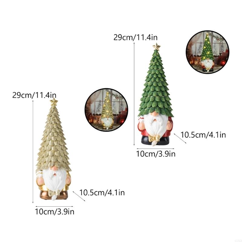 62KD Festival Christmas Santa Elf Ornament Resins Figure for Mantels Display