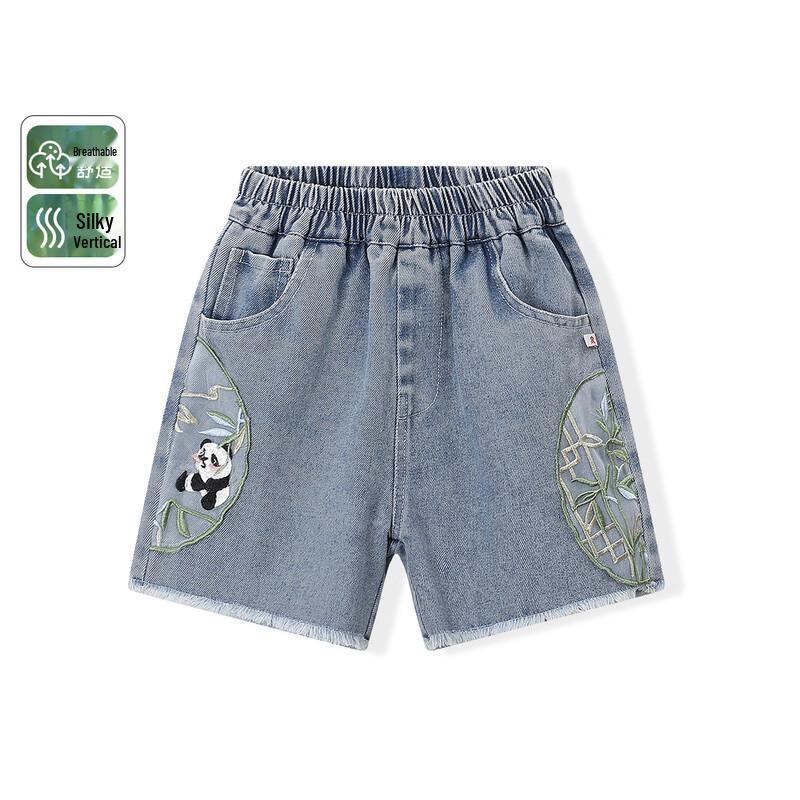 Girls  Summer Appliqué Denim Shorts 120