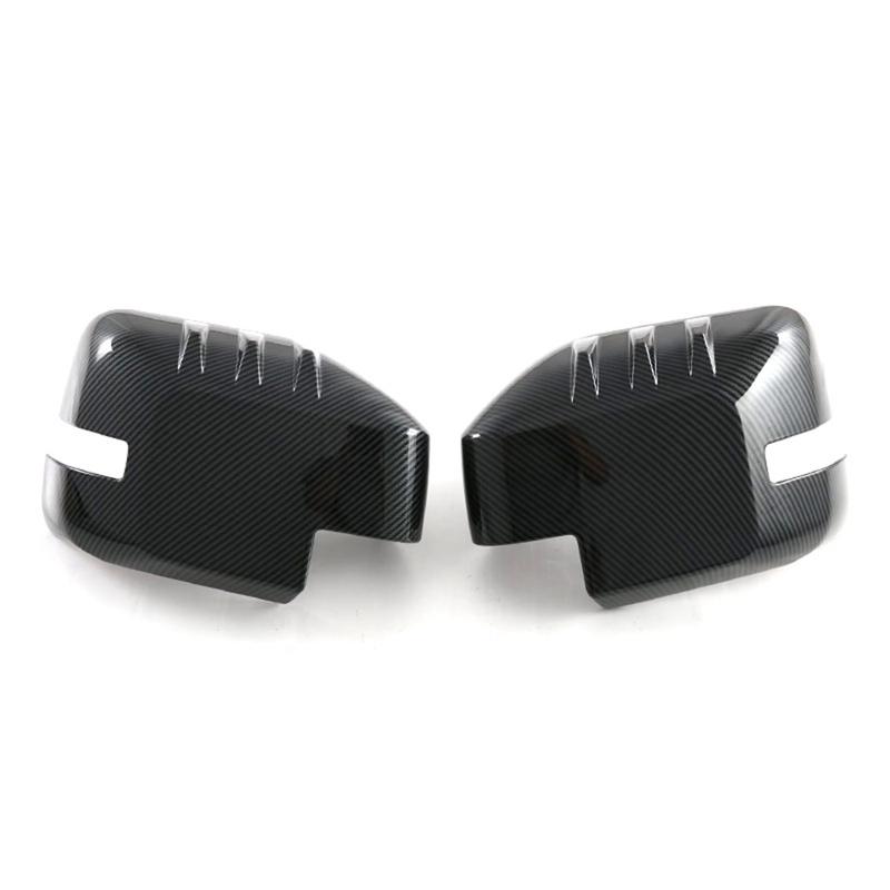 Rearview Mirror Decoration Car Mirror Cover Black ABS Material Black Finish Decorative Cover Easy tallation