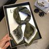 High-end Herringbone Silk Cotton Silk Scarf Women's Spring and Autumn New Versatile Decorative Scarf Shawl Fashion Printed Small Square Scarf