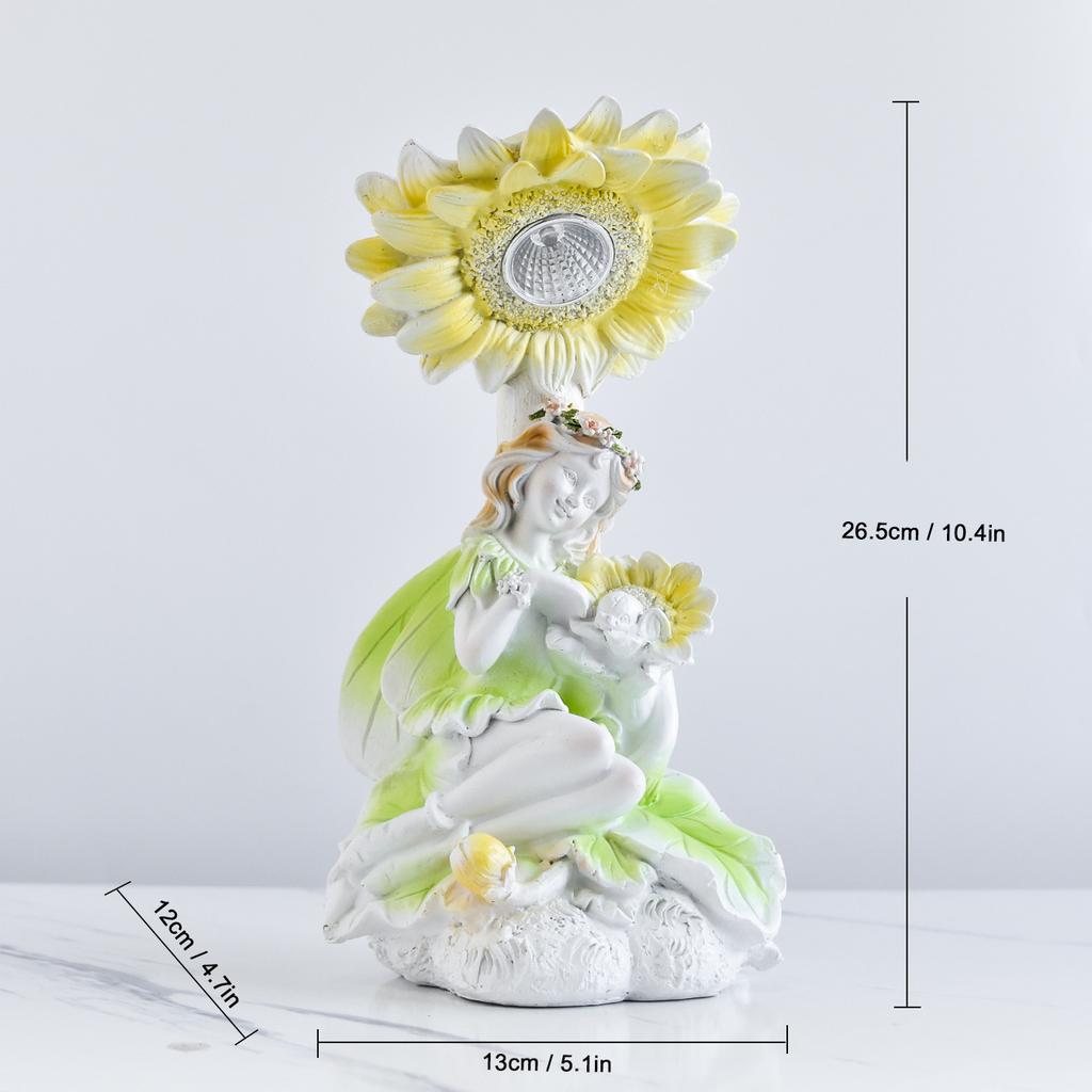 Garden Solar Light Puppy Grease Ornament Garden Ornament Sculpture Resin Craft Gift