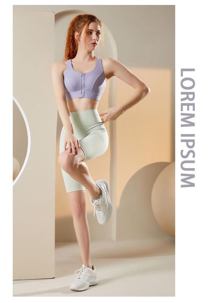 High-Intensity Front Zip Sports Bra for Women: Wire-Free, Shockproof, Yoga-Ready, Beautiful Back, Underarm Fat Reducer