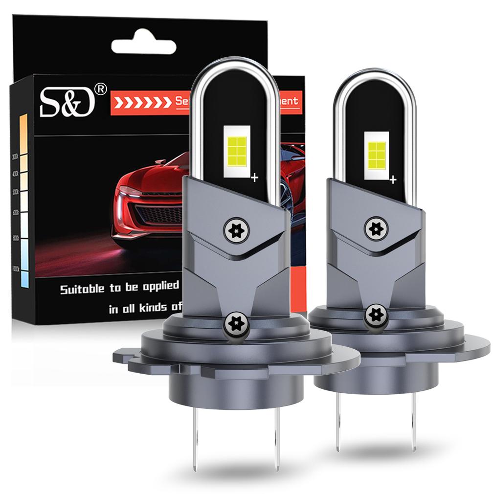 2Pcs H4 H7 LED Headlights Canbus H11 H8 HB3 9005 HB4 9006 Light Bulbs 20000Lm U-Shaped Copper Tube Car Lights Fanless Headlamp 6000K White 12V