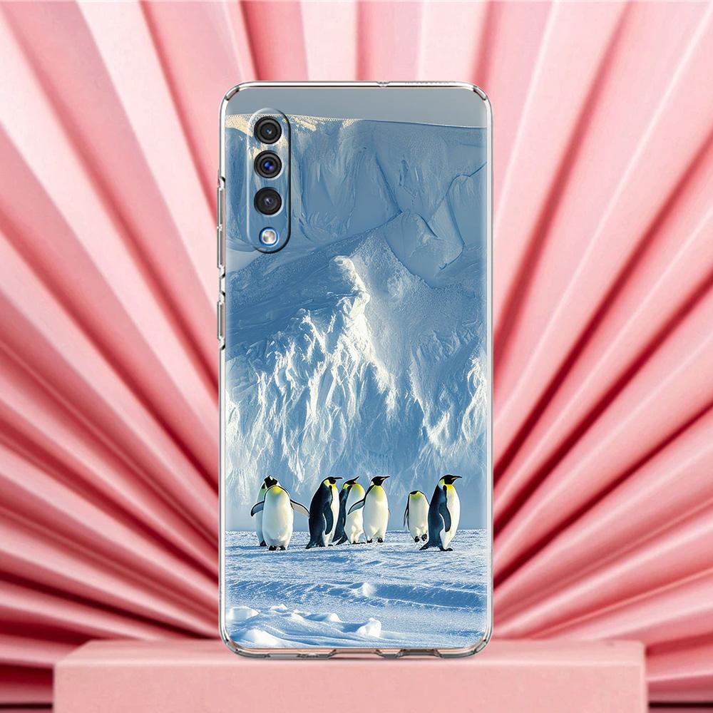 Phone Case For Samsung A56 A36 A26 A24 A16 A14 A12 A32 A50 A70 A22 A40 A34 A54 A42 A52 5G A04s A06 Cover Antarctica Snow Scenery