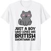 Just A Boy Who Loves His British Shorthair Cat T-Shirt(1)