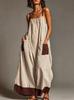 Abito Canotta Elegante a Righe Incrociate Estivo 2026 per Donna – Abbigliamento da Resort Europeo e Americano