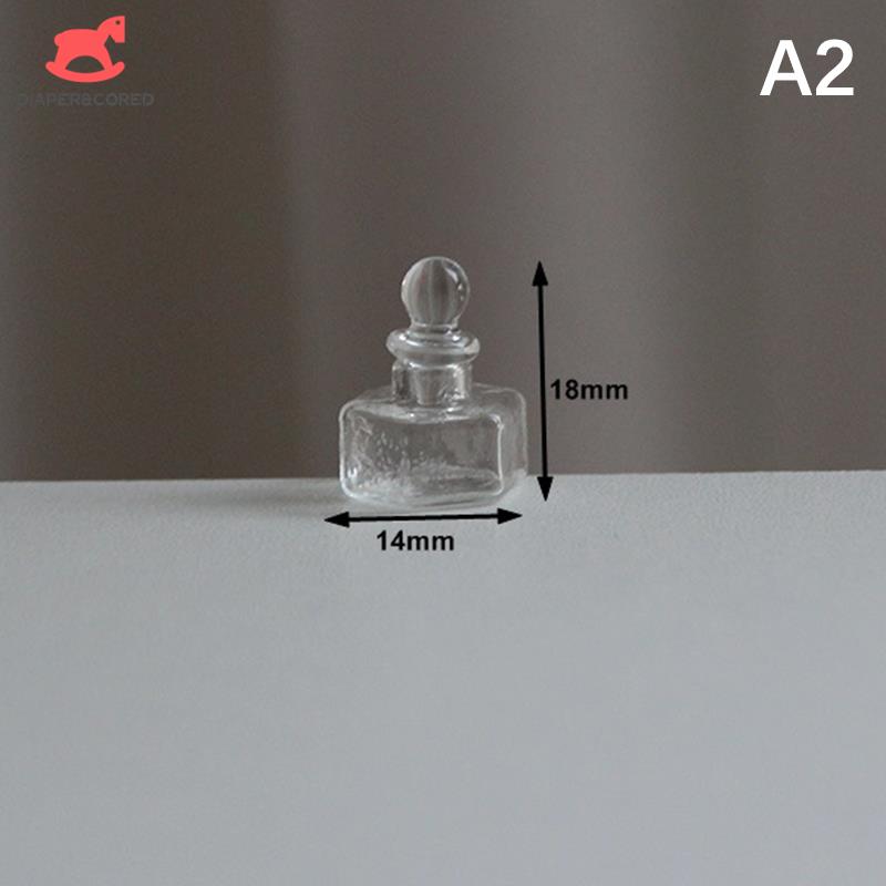 1Pc 1:12 Dollhouse Miniature Transparent Jar Glass Vase Plant Growing Cup Glass Bottle With Lid Home Model Decor Toy