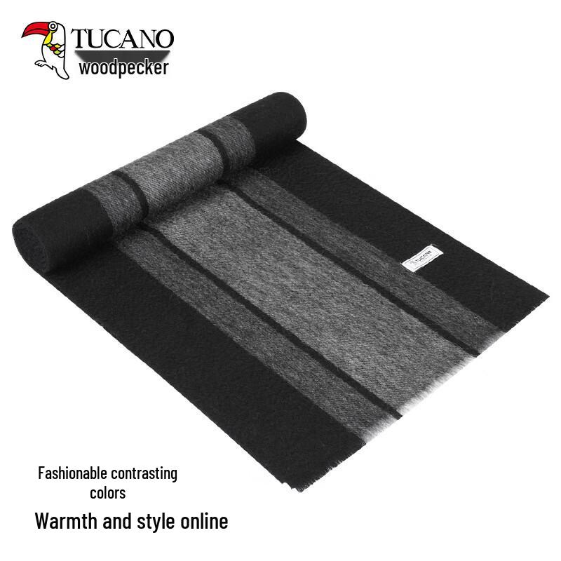 Woodpecker Men's Pure Wool Winter Scarf