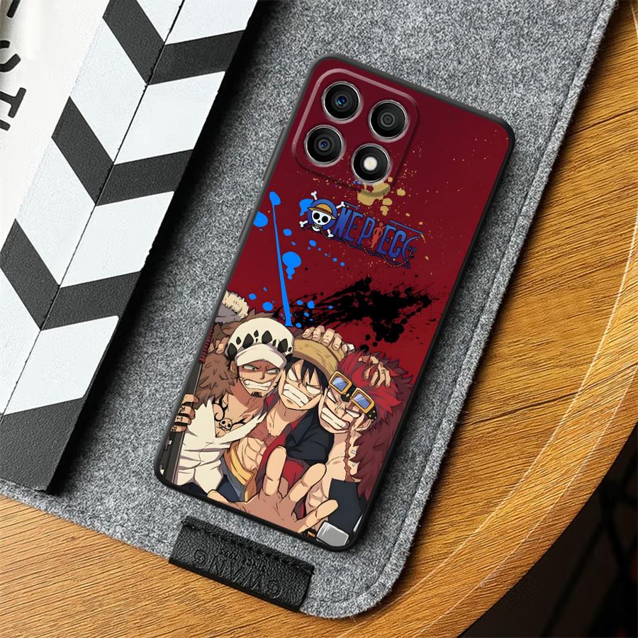One Piece Luffy Brother Case for Honor 200 400 Lite 8X Magic5Lite X8 70 X7 90 X5b X6 X9a Black Soft Phone Cover