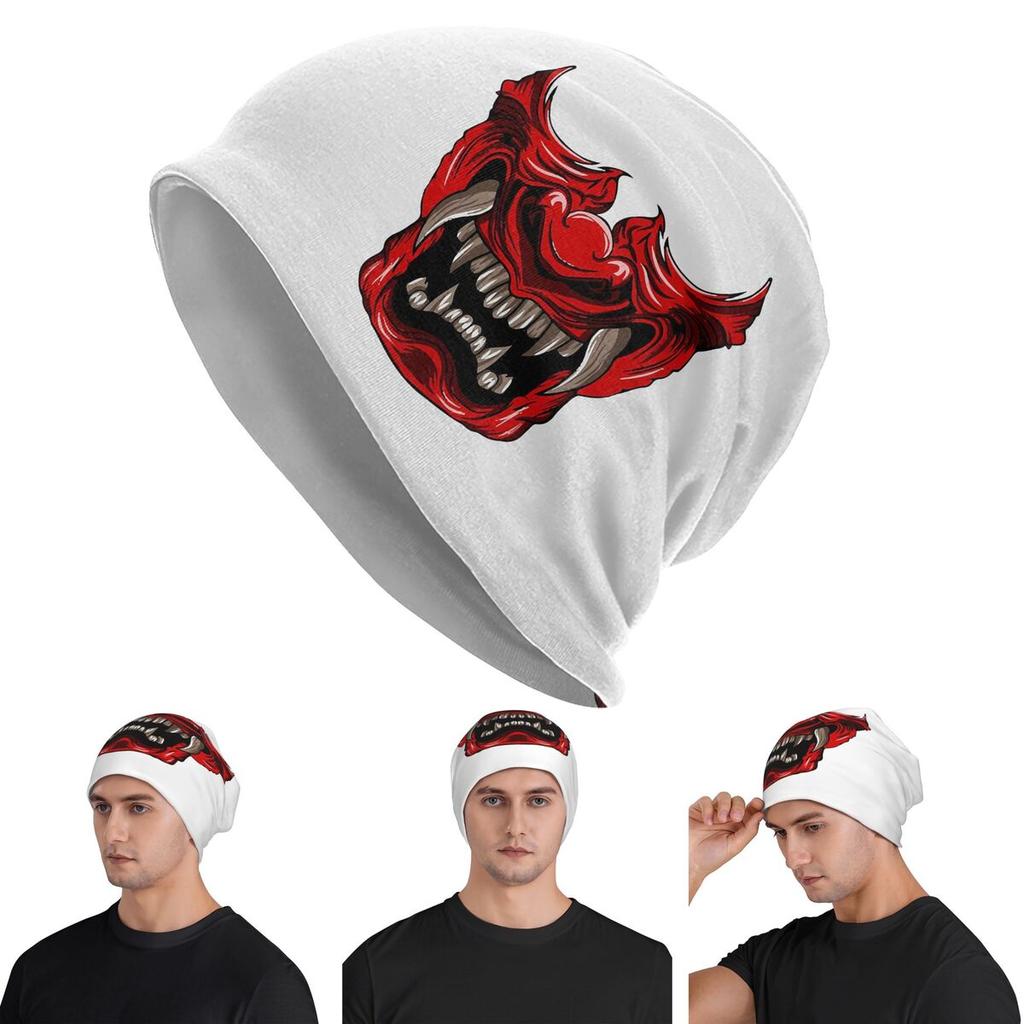 Japanese Demon Devil Ninja Men Women Adult Beanies Caps Knitting Bonnet Hat Warm Fashion Autumn Winter Outdoor Skullies Hats