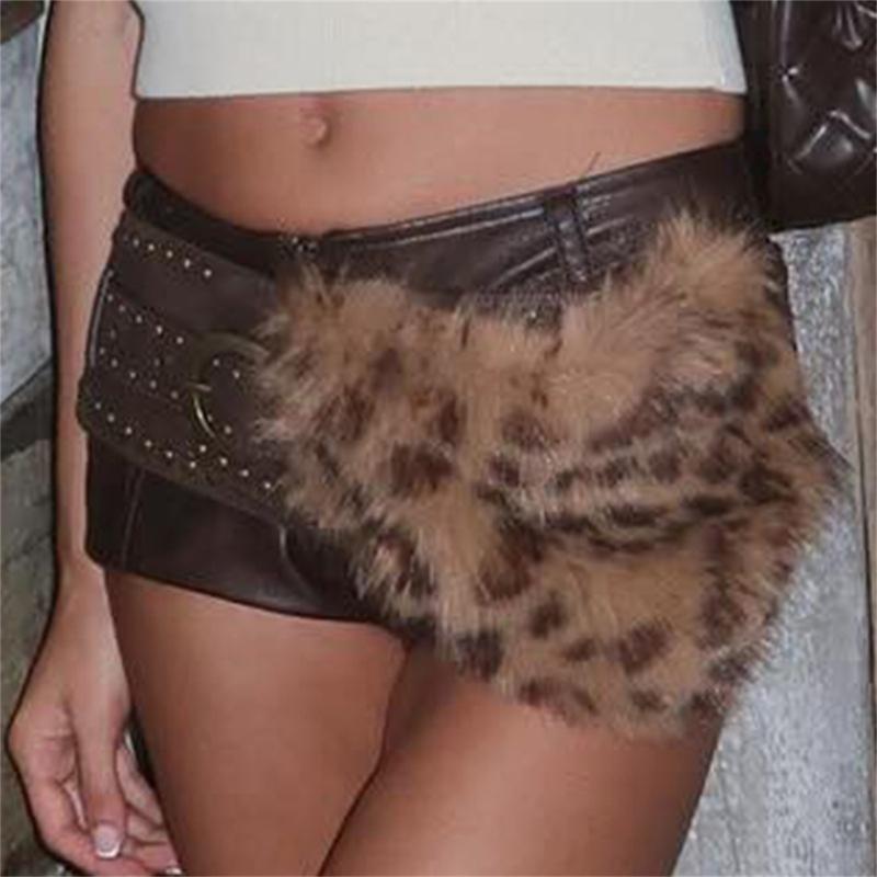 Plush Leather Waist Cincher Fashionable Vintage Waistband Hiphop Jeans Belt for Jackets and Dresses