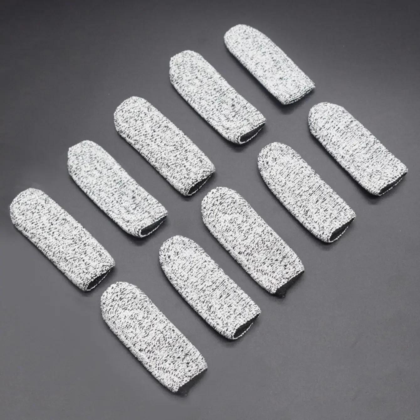 

10 шт. 5-уровневая защита Высокоэффективные перчатки для защиты пальцев от порезов для работы на открытом воздухе на кухне светло-серый