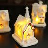 New Christmas Village Lights Up House Ornament LED Lights Up White Christmas Village House Set for Xmas Home Interior Decoration