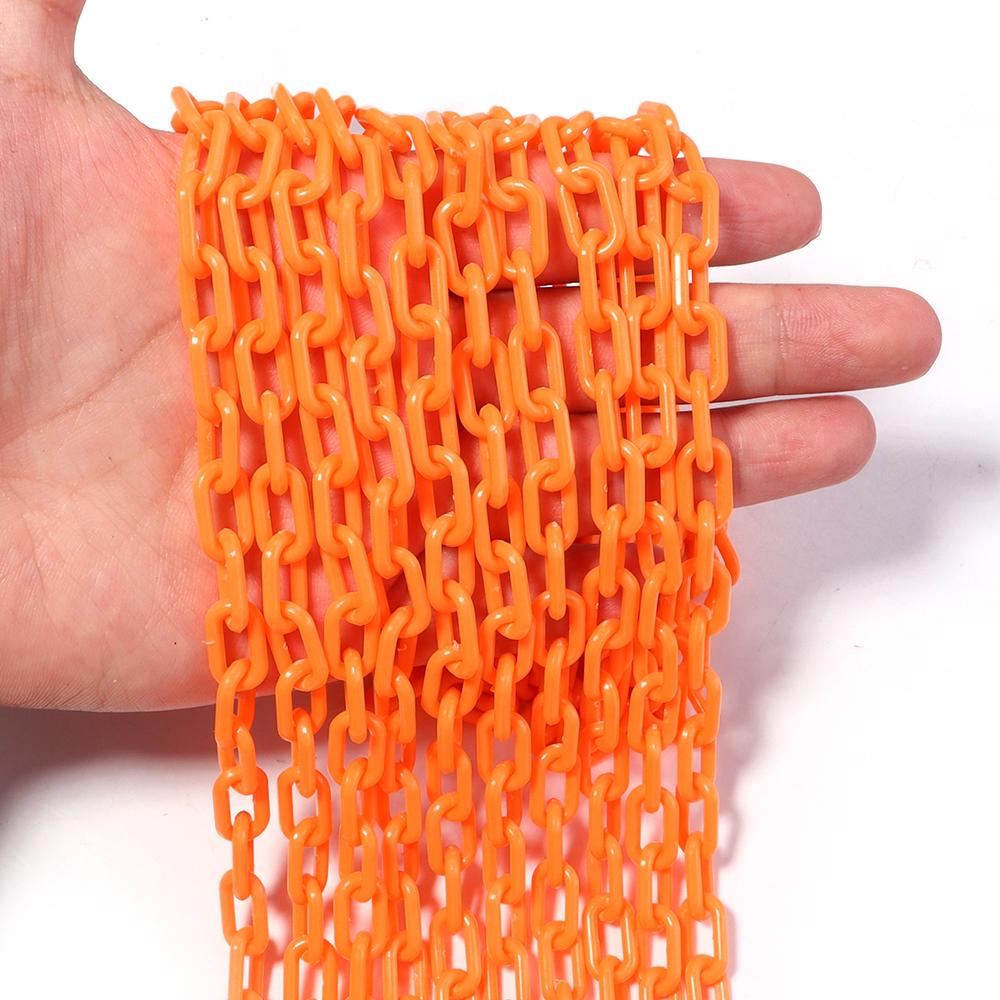 10pcs 50cm Colorful Acrylic Link Chains Extension Chains For Jewelry Making DIY Necklace Bracelet Keychain Bag Chain Accessories