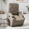 Recliner with Rising Aid Cappuccino Brown Artificial Leather