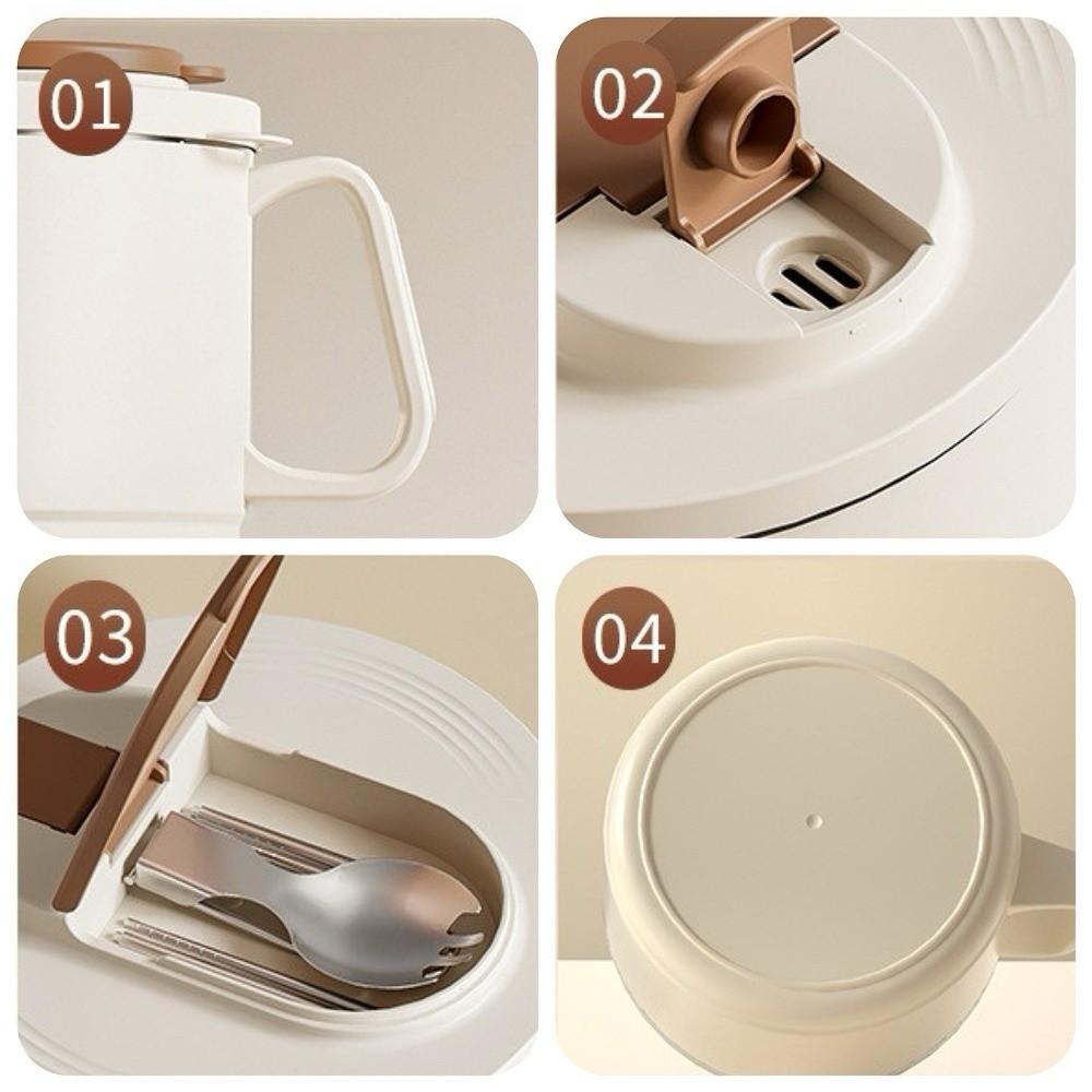 with Chopsticks and Fork Ramen Bowl 304 Stainless Steel Lunch Box Instant Noodle Partner Dormitory