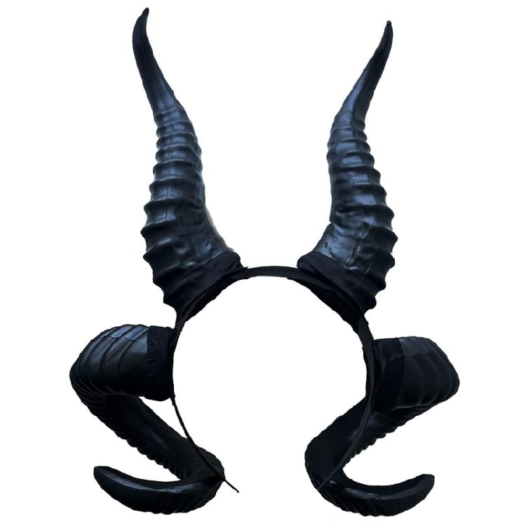 Halloween Cosplay Devil Horns Masquerade Props Soft Comfortable Headband Unisex Headgear for Themed Gatherings