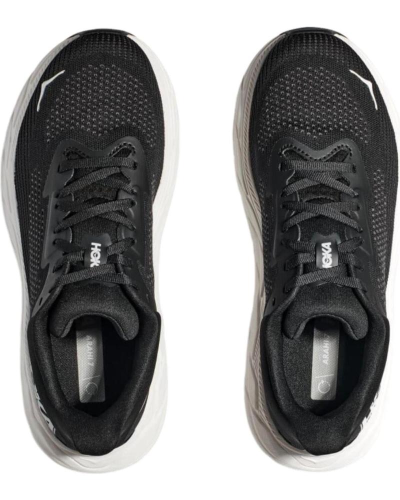 Hoka Arahi 7 sneakers supportive mesh upper Black/White
