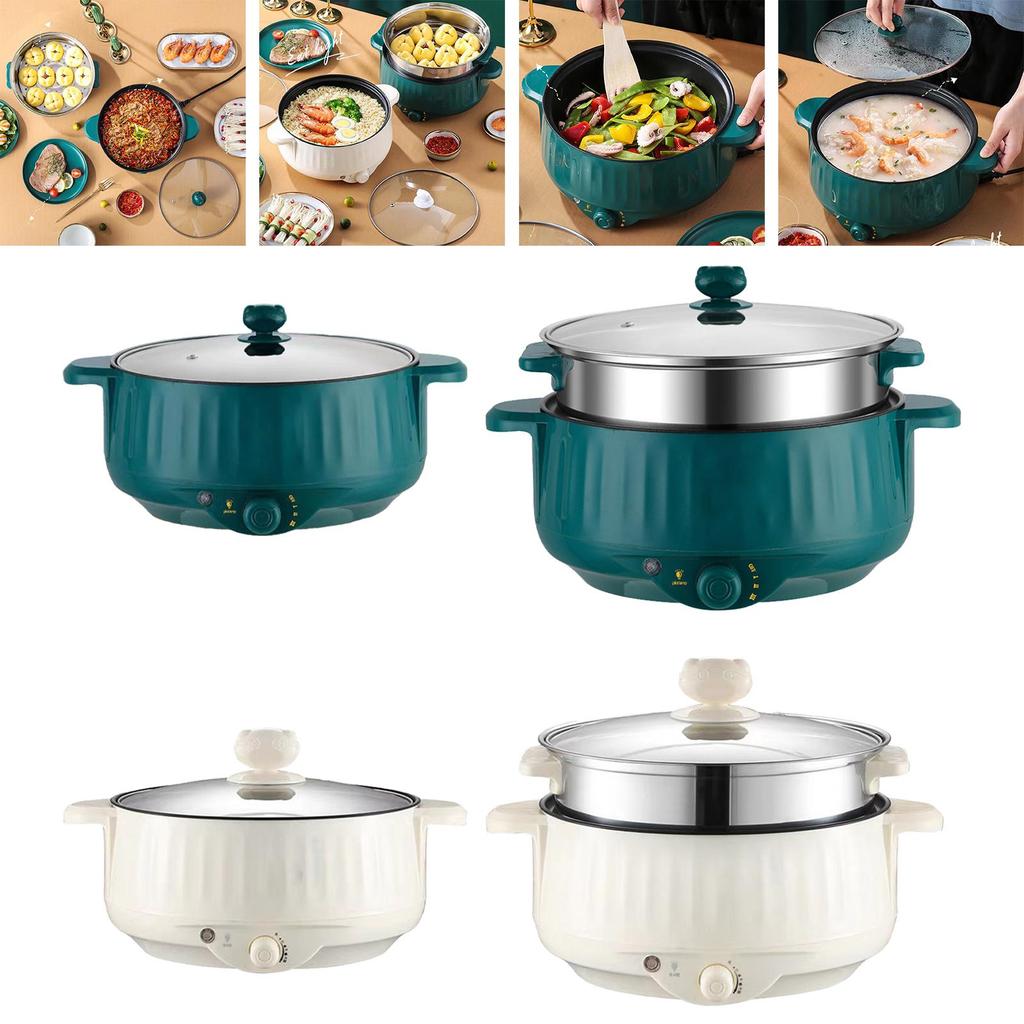 Electric Pots Nonstick Multifunctional 3 Gear Household 1.7L Kitchen Cooking Appliances for Fry Dumpling Porridge Steak Noodles