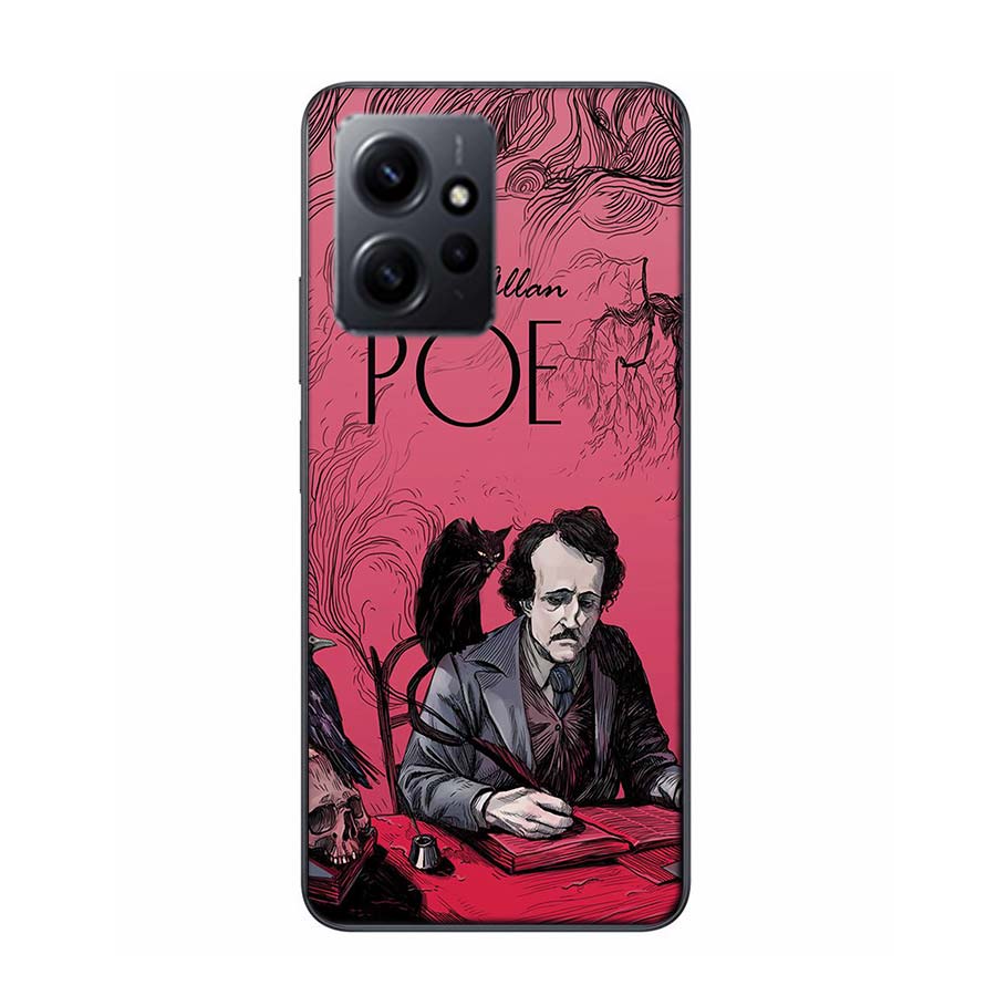 Edgar Allan Poe Phone Case For Redmi 12 13C 12C 15C 9 10 10C Note 13 Pro Plus 14 15 Pro 9T 9C 9A TPU Soft Cover Clear Cell Cases