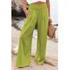 Pantaloni Casual da Donna con Coulisse, Vita Media, Gamba Larga da Spiaggia, Primavera ed Estate, Pantaloni Europei e Americani
