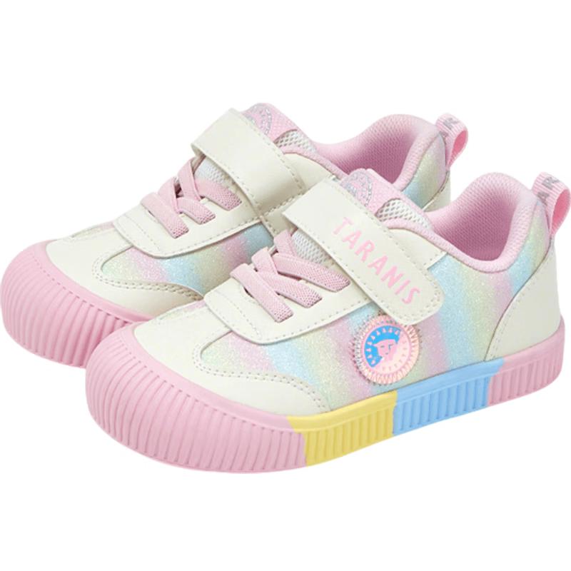 Tyrannus Kids Non-Slip Soft-Sole Skate Shoes 28 белый/розовый