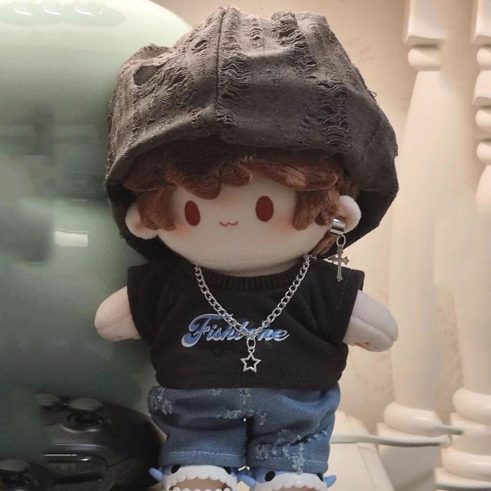 Street Style 20cm Cotton Doll Clothes Hoodie Plush Doll Clothes Idol Doll Clothes  20cm Cotton Doll