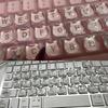 20pcs Glass Like Clear Cats Face Keyboard Top Quick Installation & Reusable Caps Protect Manicures While Typing