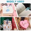 10 Pcs Sublimation Paper Clips Blank Acrylic Jumbo Paperclip for Heat Transfer DIY Paperclips for Bookmark Home School Office Supplies