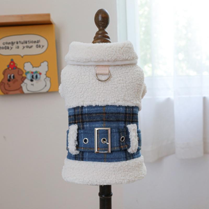 

Pet Circle, Pet Clothing Dog Cat Clothing Clothing Warm British Checkered Jacket xs-bust size30, length 20cm, about 1.0-1.5kg