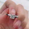 Minimalist Square Zircon Diamond Wedding Ring for Women - Elegant Princess Style Jewelry
