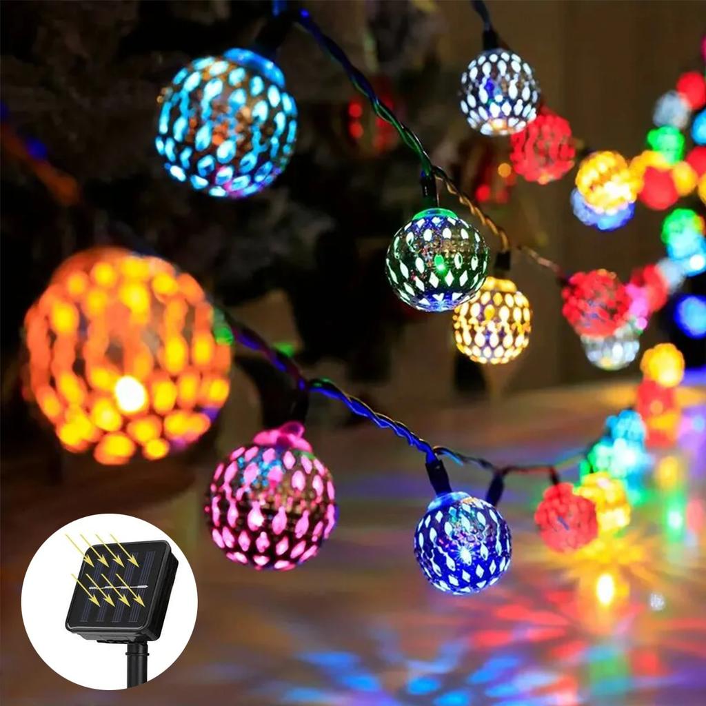 5/7m Outdoor and Indoor Waterproof Moroccan Fairy Lights Solar Led Lights for Room Decor Garden Yard Patio Party Christmas Party