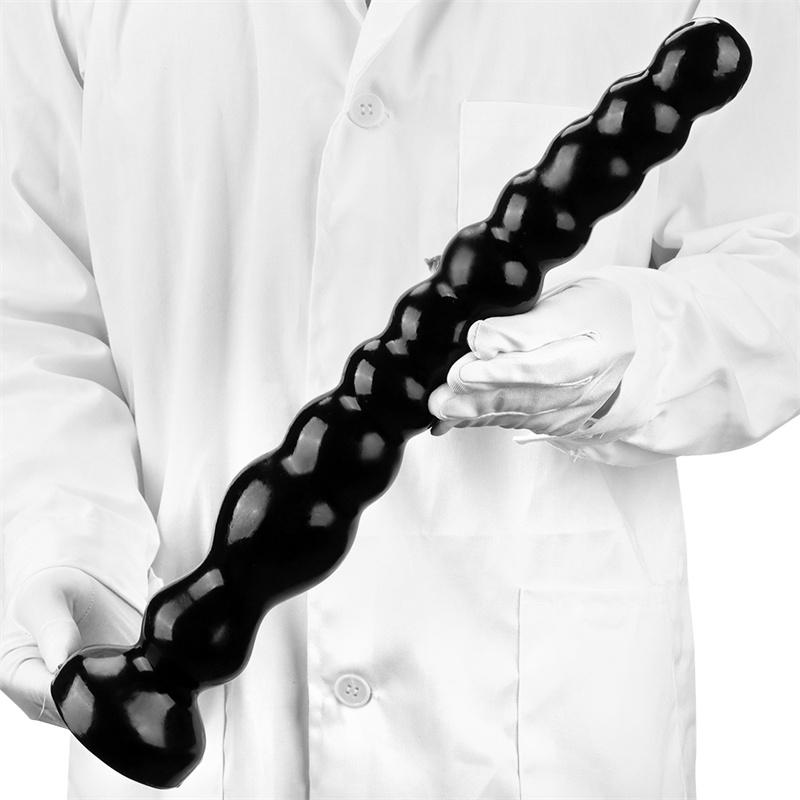 Ekstra lang trekkperle analplugg Ekstra tykk og myk kvinnelig analplugg posterior plugg utad anal utvidelse