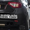 30*7CM Fashion NO SMOKE NO FUN DIESEL POWER Vinyl Decoration Car Sticker Decals Graphical
